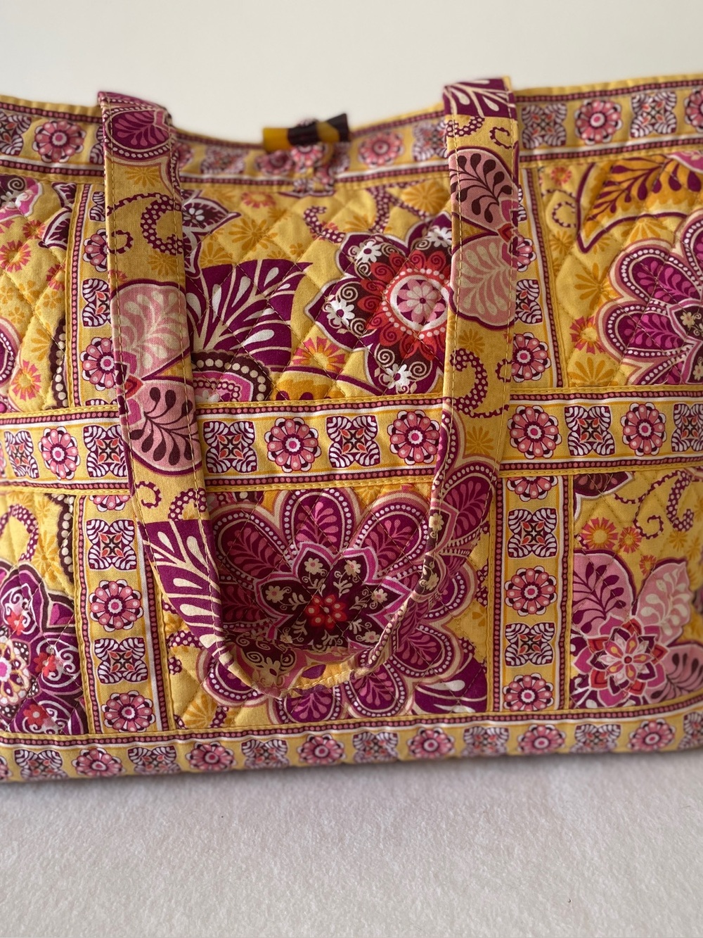 Vera Bradley Tic Tac Tote in Bali Gold